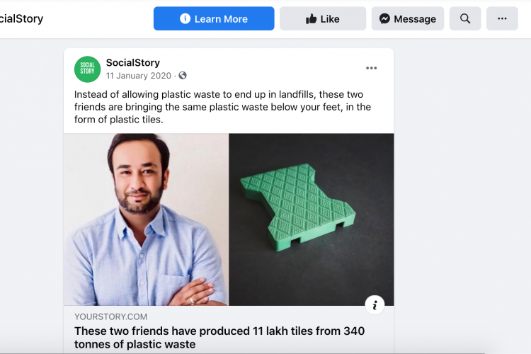 Media Coverage Recycled Plastic, Making Floor Tiles From Plastic Waste In India